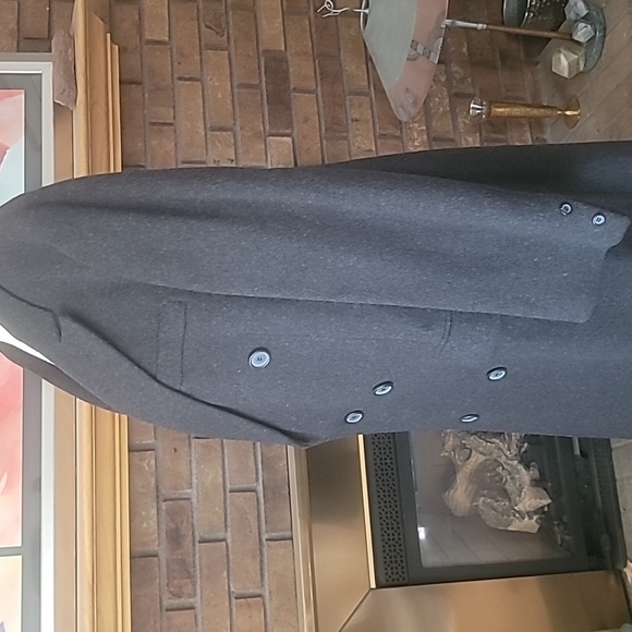 Wool trench coat no brand tag black size b42 - Picture 9 of 16